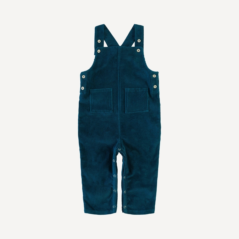 NWT 4T Kate Quinn Organics Patch Pocket Overalls Corduroy Stargazer Blue Cord
